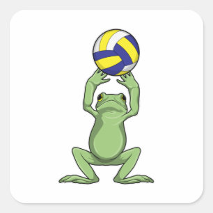 Adesivo Quadrado Sapo de voleibol