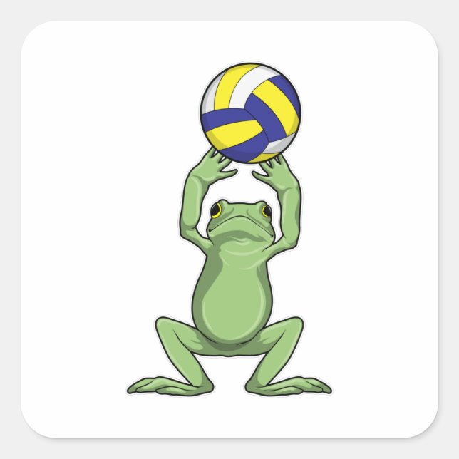 Adesivo Quadrado Sapo de voleibol (Frente)
