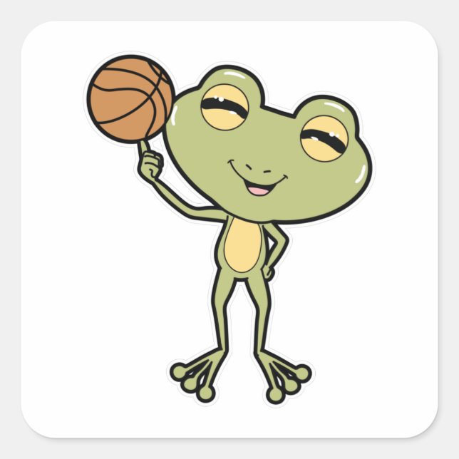 Adesivo Quadrado Sapo no basquetebol (Frente)
