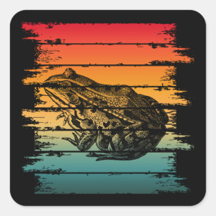 Adesivo Quadrado Sapo VINTAGE