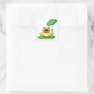 Adesivo Quadrado Sapos