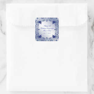 Adesivo Quadrado Sapphire 45ª Vinheta de Quadrinhos de Casamento