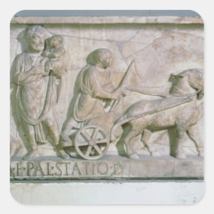 Adesivo Quadrado Sarcófago de Cornelius Statius