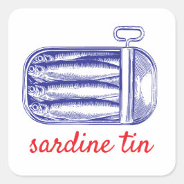 Adesivo Quadrado Sardine tin