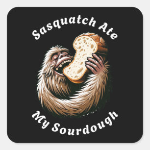Adesivo Quadrado Sasquatch Comeu Minha Meia