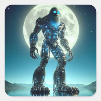 Adesivo Quadrado Sasquatch Robot