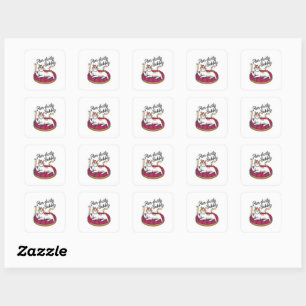 Adesivo Quadrado Sassous Cat Cocktail Sticker