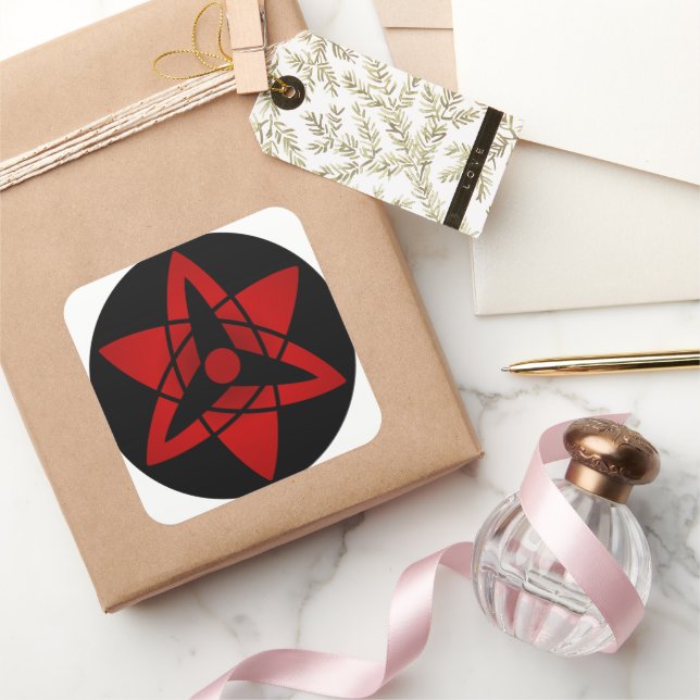 Adesivo Quadrado Sasuke Sharingan Sticker (Presentear)