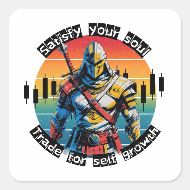 Adesivo Quadrado Satisfy | Trade motivation | Fantasy Design (Frente)