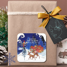 Adesivo Quadrado Saudações da Vila do Alce do Norte