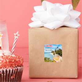 Adesivo Quadrado Saúde a uma vida grata na Terra