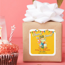 Adesivo Quadrado Saúde aos 50 anos de idade - Fiesta