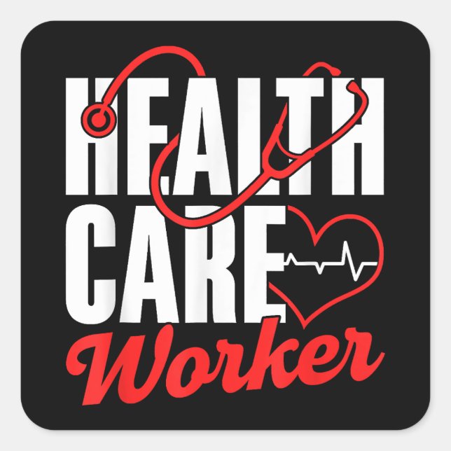 Adesivo Quadrado Saúde do Trabalhador de Assistência Médica Univers (Frente)