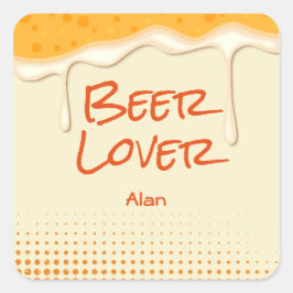 Adesivo Quadrado Saúde e Cervejas - Saquinistas Engraçados