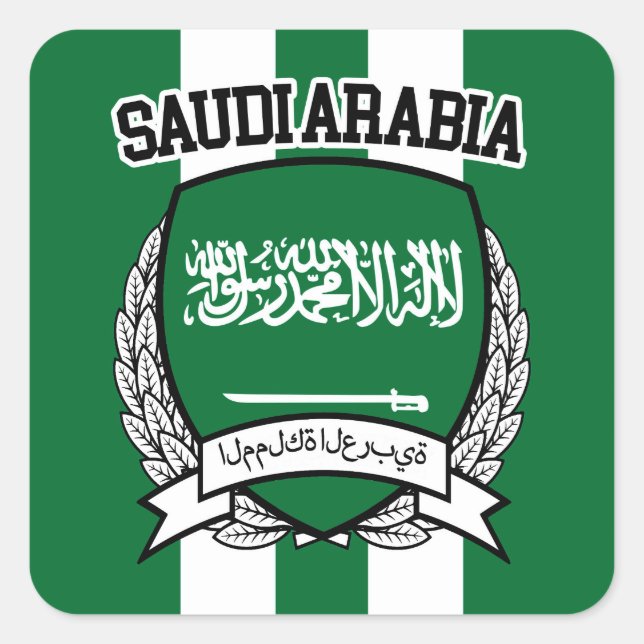 Adesivo Quadrado Saudi Arabia (Frente)
