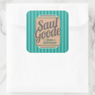 Adesivo Quadrado Saul Goode Zen Advisor Aqua Stripes BG