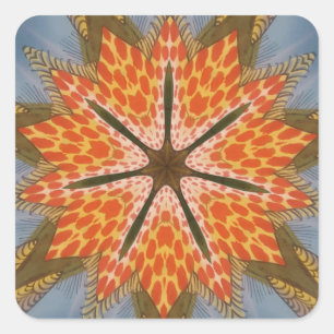 Adesivo Quadrado Savanna Star Bloom - Um Bold Animal Print