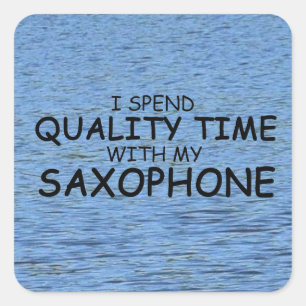 Adesivo Quadrado Saxofone de Qualidade