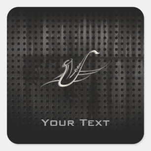 Adesivo Quadrado Saxofone do Grunge