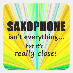 Adesivo Quadrado Saxofone não é tudo viciado em quadrado