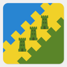 Adesivo Quadrado SC Um Crachá de Populações Polderslot