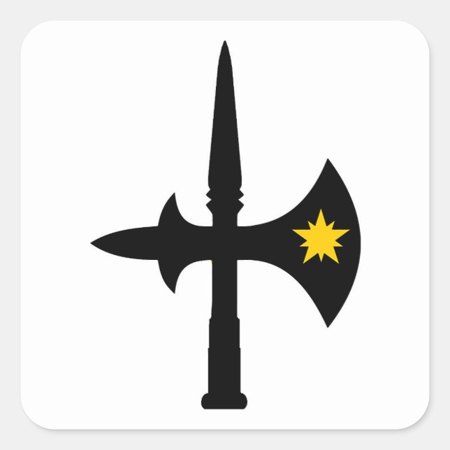 Adesivo Quadrado SCA Bryn Gwlad Populace Crachá Sticker (Frente)