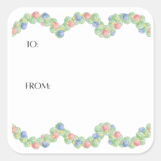 Adesivo Quadrado Scallop Shell Gift Sticker