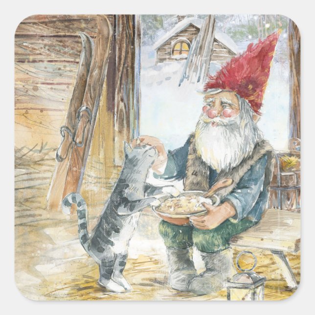 Adesivo Quadrado Scandinavian  Christmas (Frente)