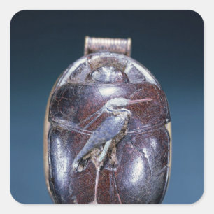Adesivo Quadrado Scarab com Heron, de Tutankhamun