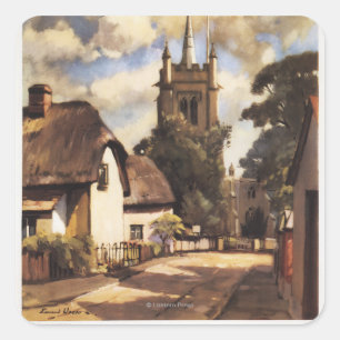 Adesivo Quadrado Scense Country View British Railways Poster