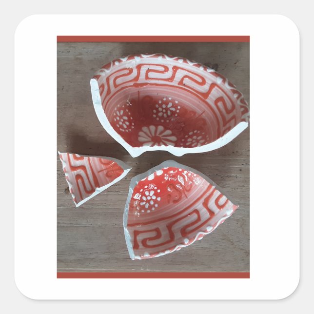 Adesivo Quadrado scherben Griechenland  (Frente)