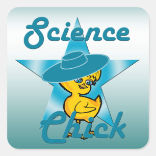 Adesivo Quadrado Science Chick #7