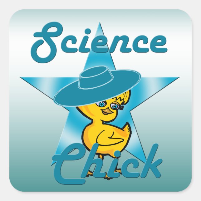 Adesivo Quadrado Science Chick #7 (Frente)