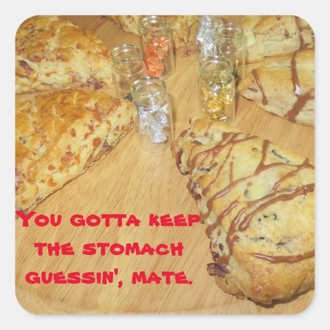 Adesivo Quadrado Scones são deliciosos (Frente)