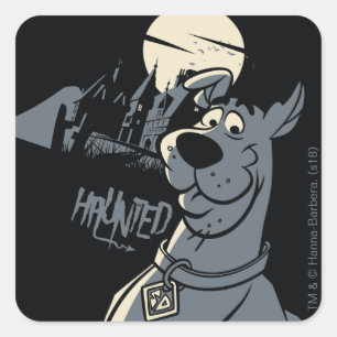 Adesivo Quadrado Scooby-Doo Noir Hunted Mansion Graphic