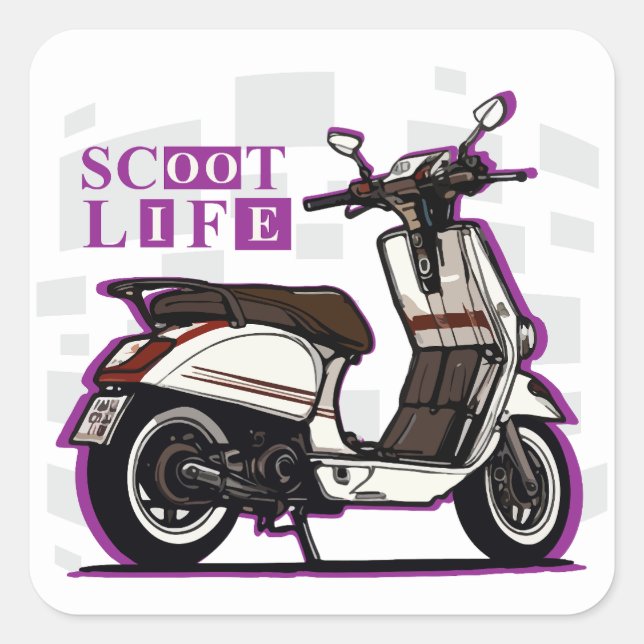 Adesivo Quadrado Scooter (Frente)