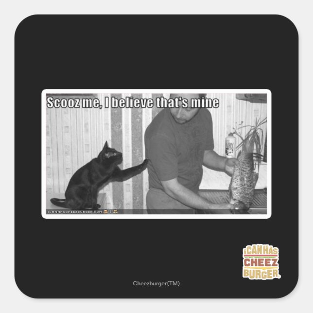 Adesivo Quadrado Scooz me, acredito que é meu (Frente)