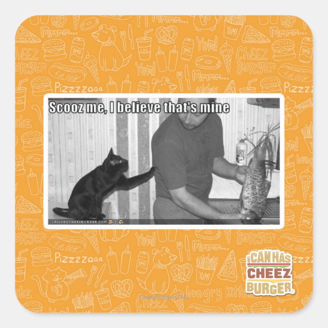 Adesivo Quadrado Scooz me, acredito que é meu (Frente)