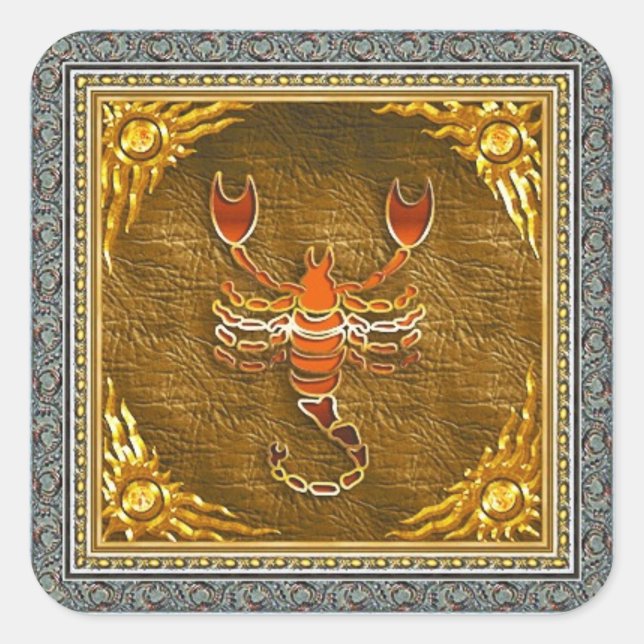 Adesivo Quadrado Scorpio Sticker (Frente)