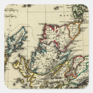 Adesivo Quadrado Scotland antigo, moderno