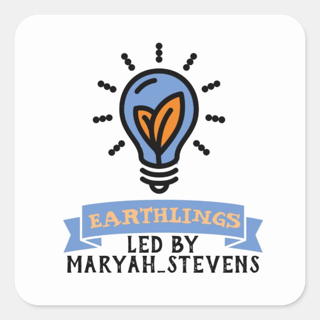 Adesivo Quadrado Scrimo Team Earthling (Frente)