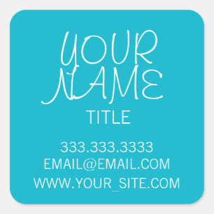 Adesivo Quadrado Scuba Blue Freehand Simples