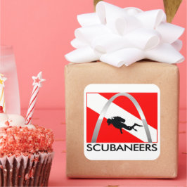 Adesivo Quadrado Scubaners Logo Stickers