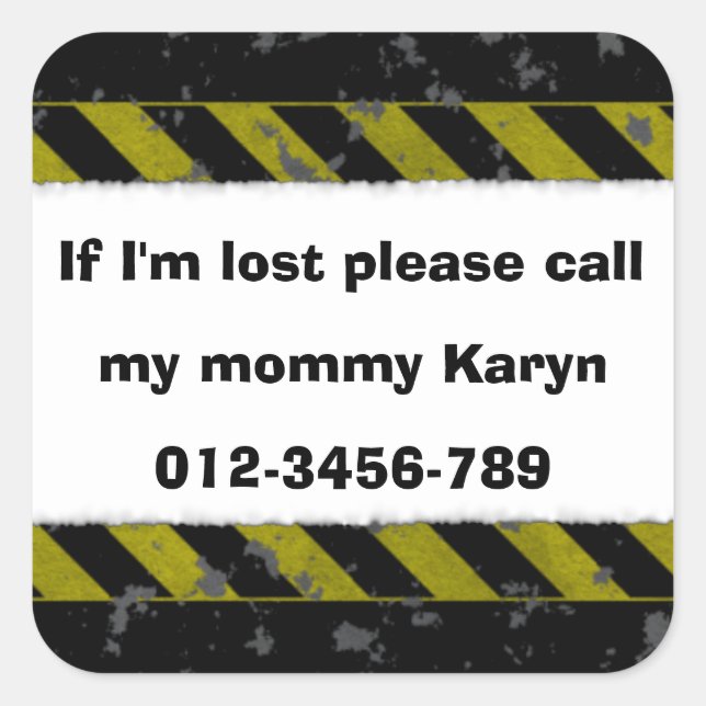 Adesivo Quadrado Se eu estiver perdido (Frente)