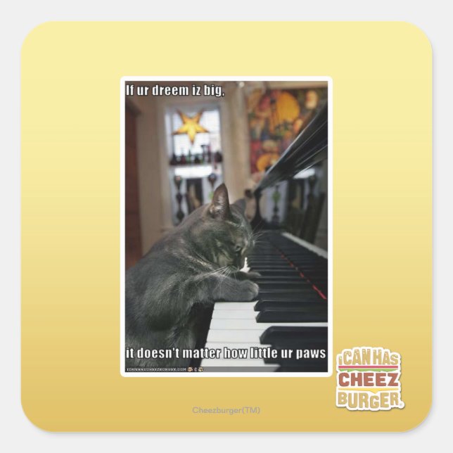 Adesivo Quadrado Se o nosso sonho é grande (Frente)