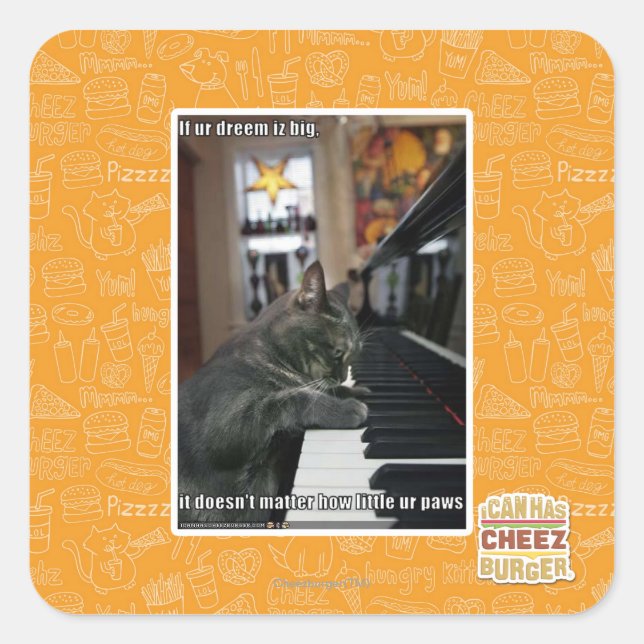 Adesivo Quadrado Se o nosso sonho é grande (Frente)