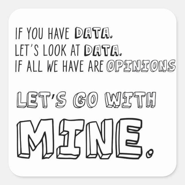 Adesivo Quadrado Se você tiver o vamos de dados, veja os dados. Tam (Frente)