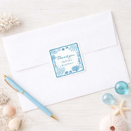 Adesivo Quadrado Sea You Soon Baby Shower 