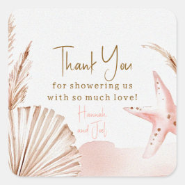 Adesivo Quadrado Sea You Soon Baby Square Favour Tags | Coastal