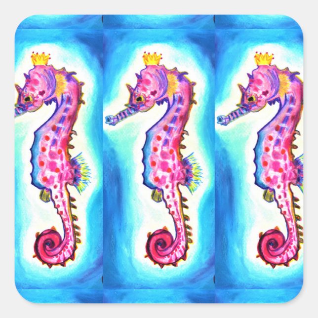 Adesivo Quadrado SEAHORSE Stickers (Frente)